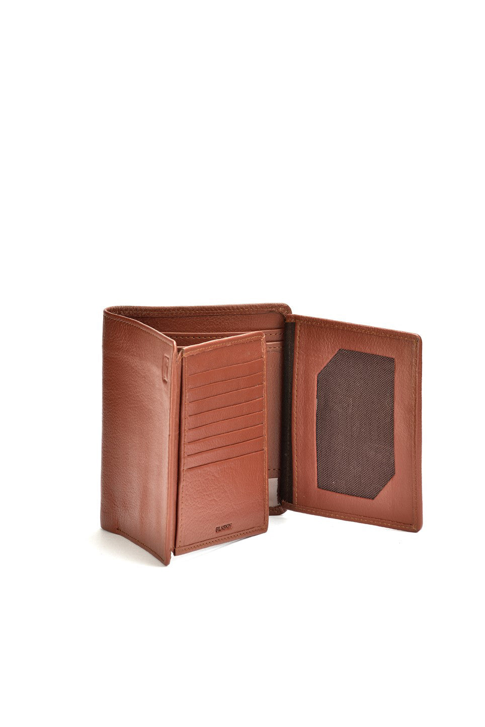 Double Compartment 16-Slot Mens Leather Wallet