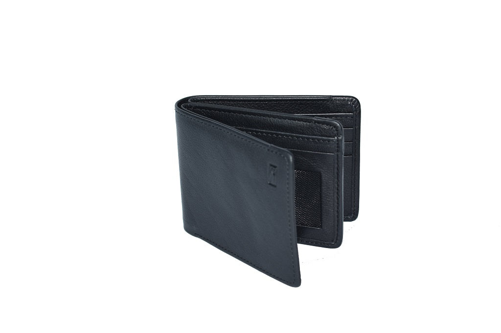 Triple Compartment 6-Slot Mens Leather Wallet