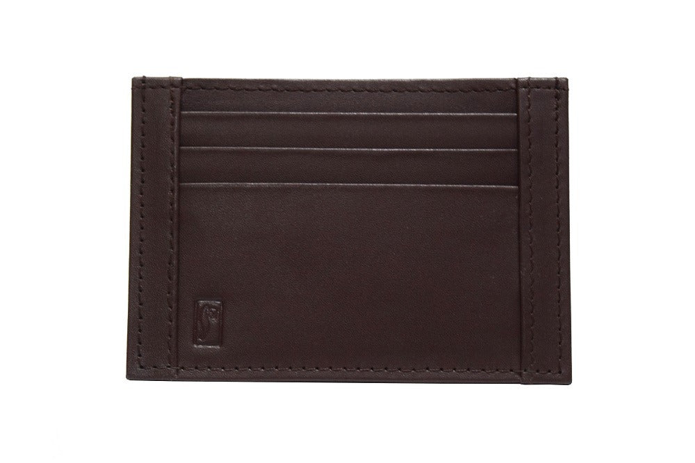 Mahagony Brown Leather Card Holder