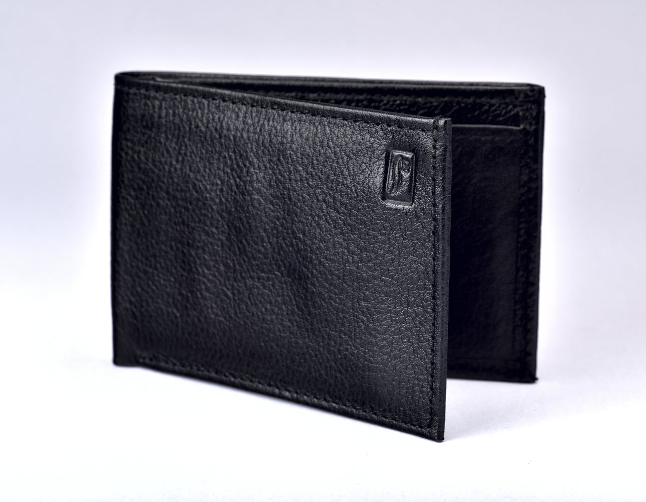 Double Compartment 9-Slot Duo-Color Mens Leather Wallet