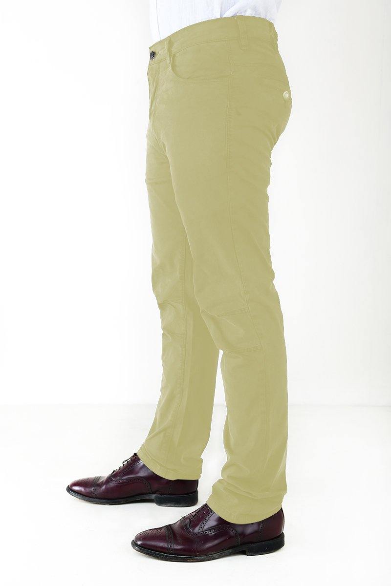 Men's Casual Slim Straight Fit Broken Twill Fabric Cotton Trousers - Bien Habille Pakistan