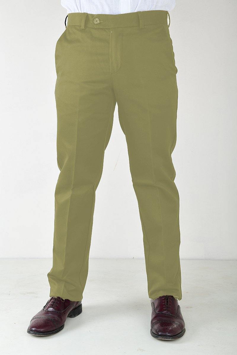 Buy BENZLEY button detail flat front trousers online  Looksgudin